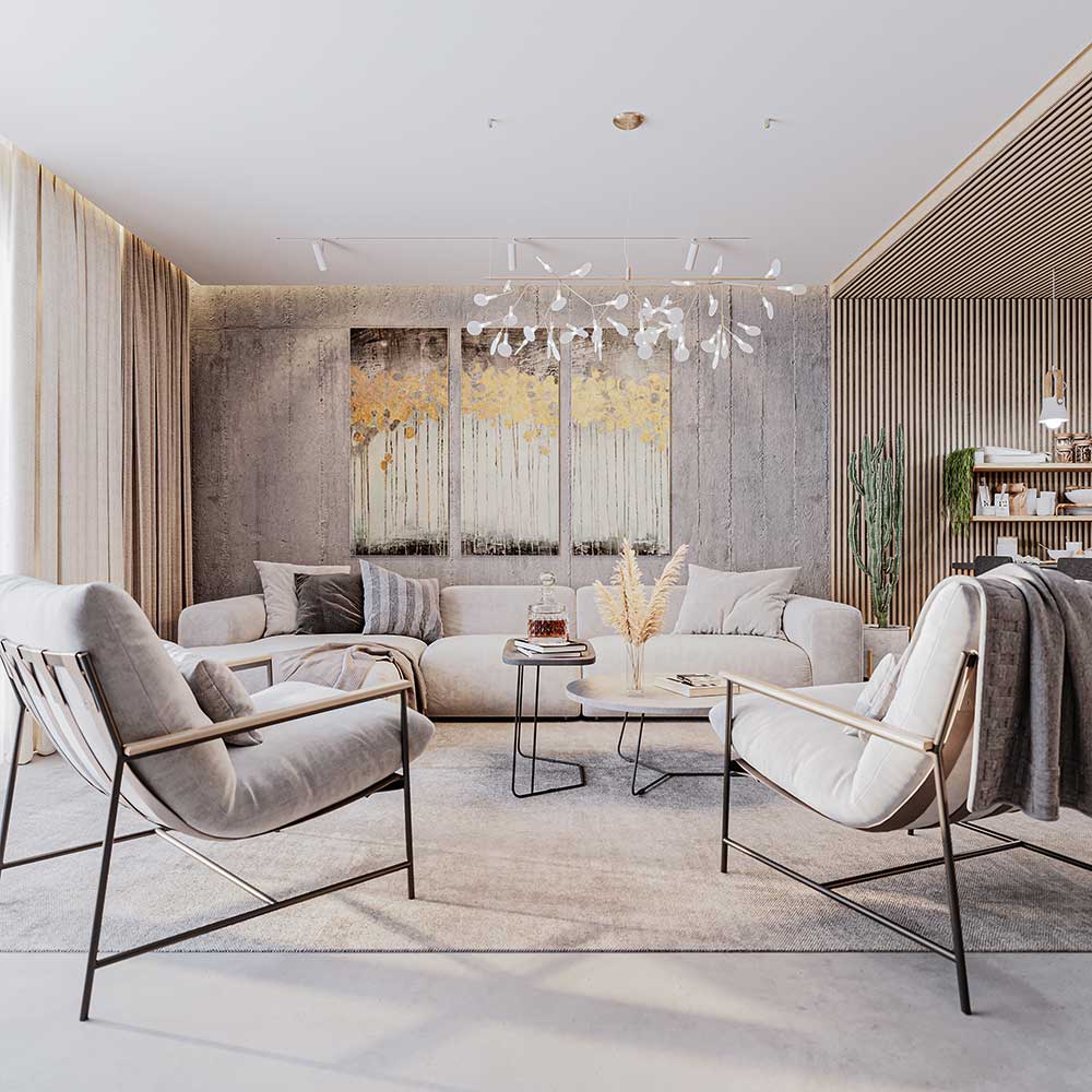 Wohnzimmer: Br&uuml;hler Straße 2/6